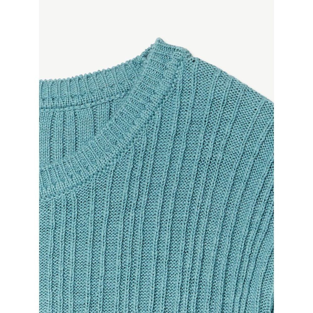 Green Girls Variegated Rib Sweater T-Shirt and Shorts, - Picture 3 of 3